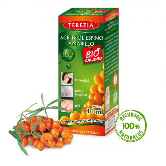 ACEITE DE ESPINO AMARILLO 100 % PURO en forma de gotas